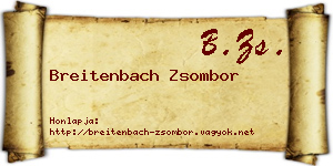 Breitenbach Zsombor névjegykártya